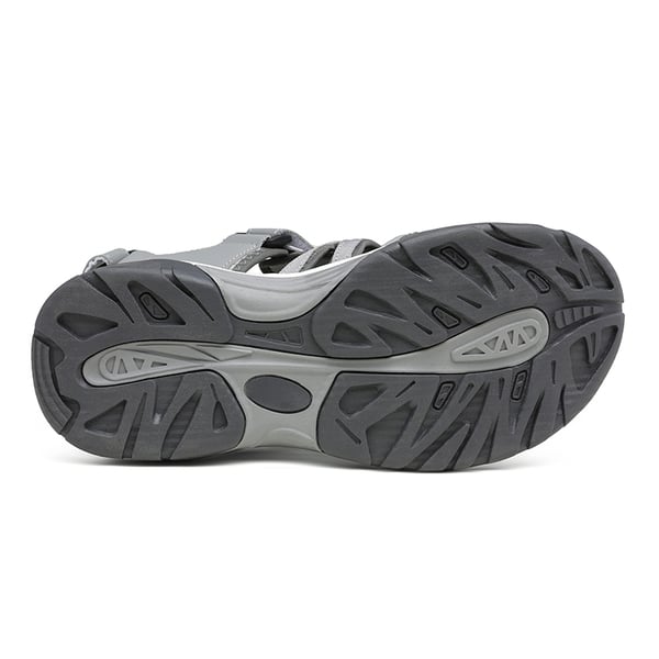 Men's Closed Toe Athletic Hiking Sandals - GREY RED - 4